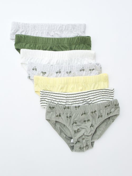 Lot de 7 slips à imprimés - Kiabi