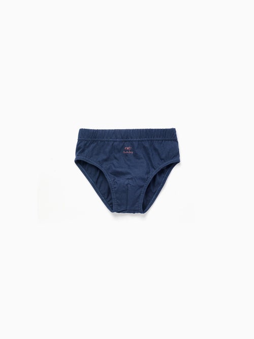 Lot de 7 Slips en Coton Jours de la Semaine - Kiabi Lot de 7 Slips en Coton Jours de la Semaine - Kiabi