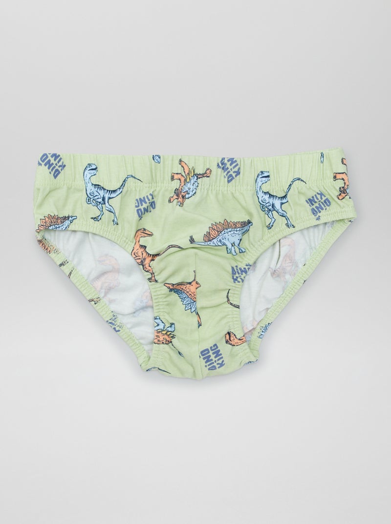 Lot de 7 slips imprimés BLEU - Kiabi