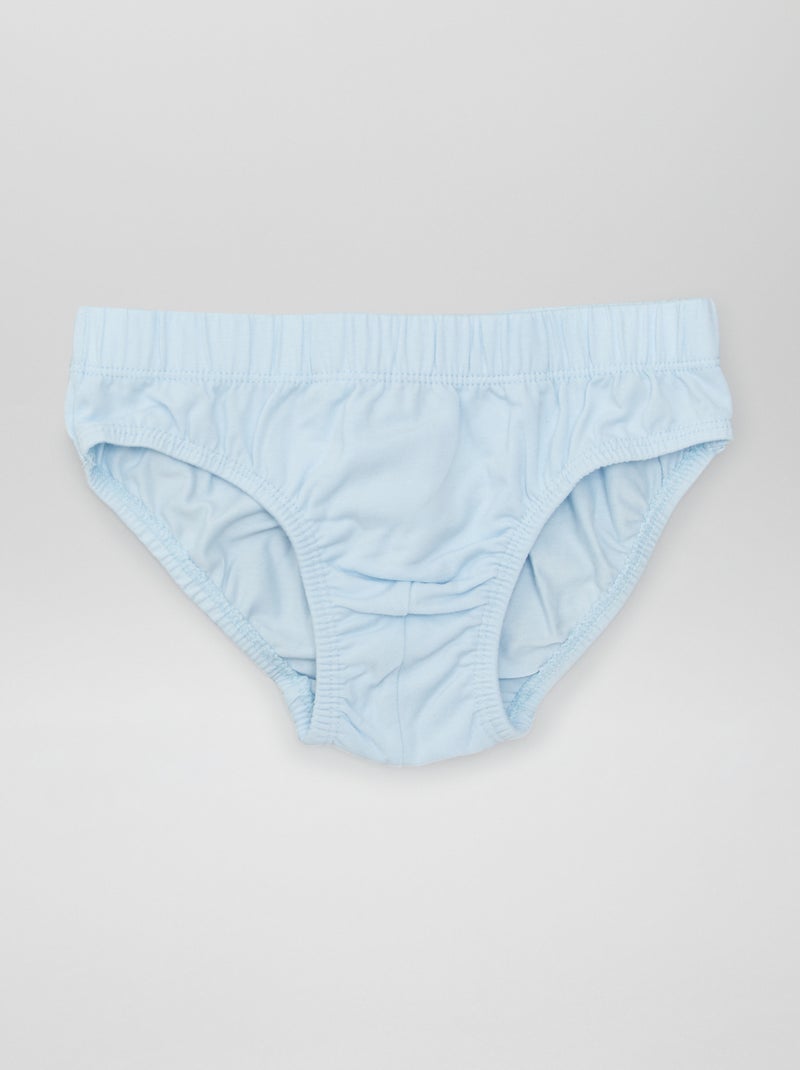 Lot de 7 slips imprimés BLEU - Kiabi