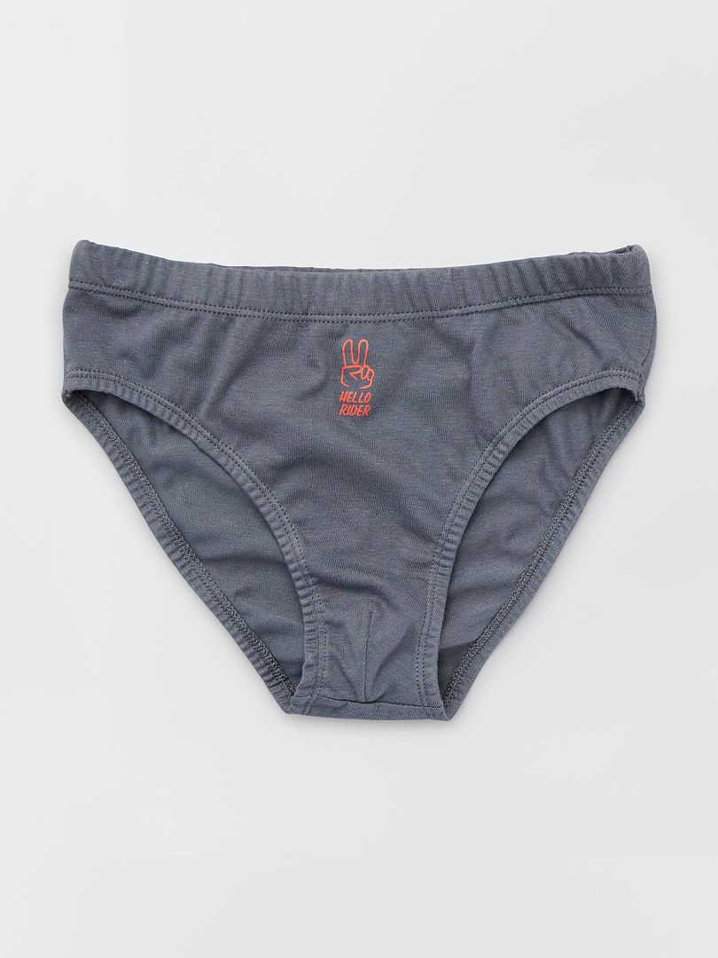 Lot de 7 slips 'skate et burger' Orange Kiabi 7.00€