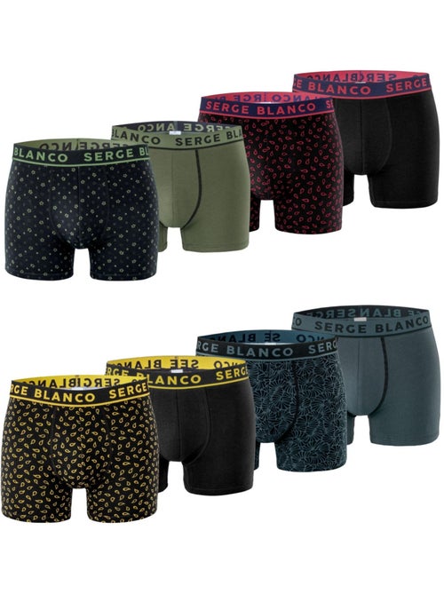 Lot de 8 boxers homme casual serge blanco serge blanco - Kiabi