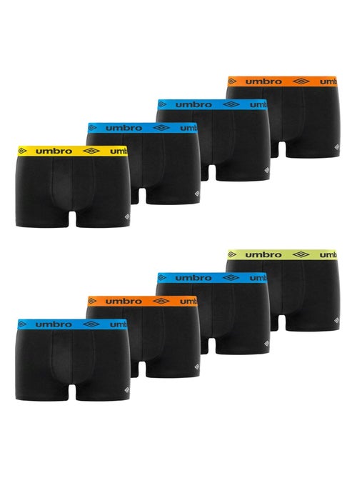 Lot de 8 boxers homme en coton ceinture colorée umbro - Kiabi