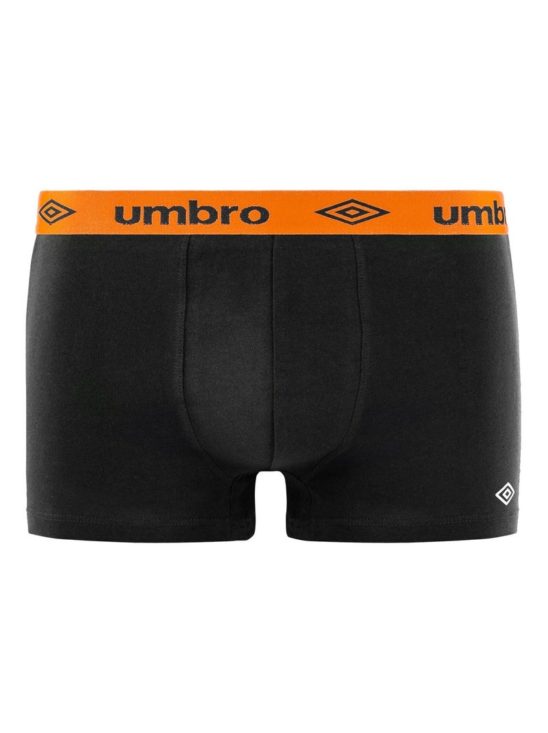 Lot de 8 boxers homme en coton ceinture colorée umbro Noir - Kiabi