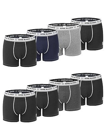 Lot de 8 boxers homme en coton serge blanco