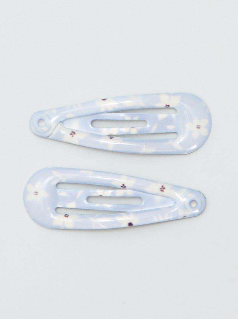 Lot de 8 mini pinces clic clac Bleu - Kiabi