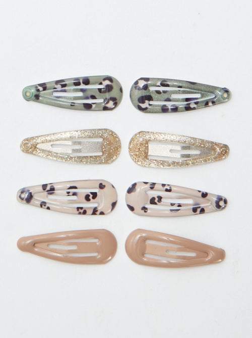 Lot de 8 mini pinces clic clac - Kiabi