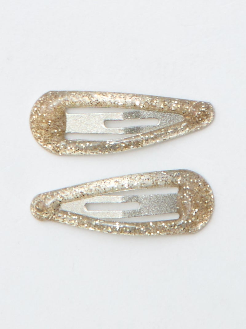 Lot de 8 mini pinces clic clac Marron - Kiabi