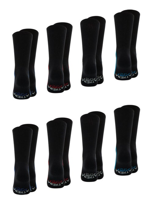 Lot de 8 paires de chaussettes de sport mi-hautes athena - Kiabi Lot de 8 paires de chaussettes de sport mi-hautes athena - Kiabi