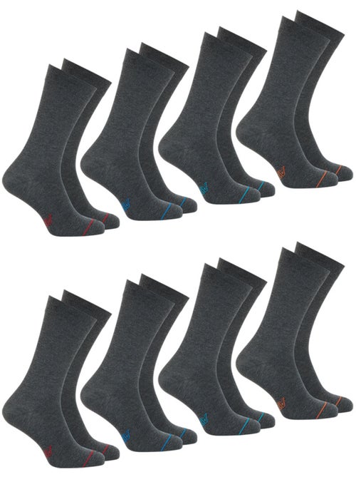 Lot de 8 paires de chaussettes mi-hautes homme ecopack athena - Kiabi Lot de 8 paires de chaussettes mi-hautes homme ecopack athena - Kiabi