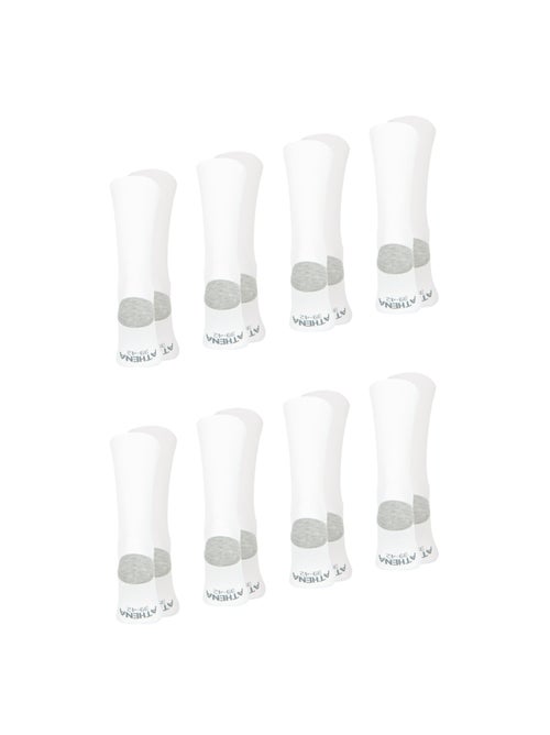 Lot de 8 paires de chaussettes mi-hautes homme ecopack sport athena - Kiabi