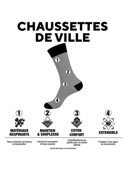 Lot de 9 paire de chaussettes de ville pierre cardin - Kiabi