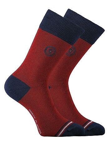 Lot de 9 paires de chaussettes de ville coton homme peigné doux serge blanco