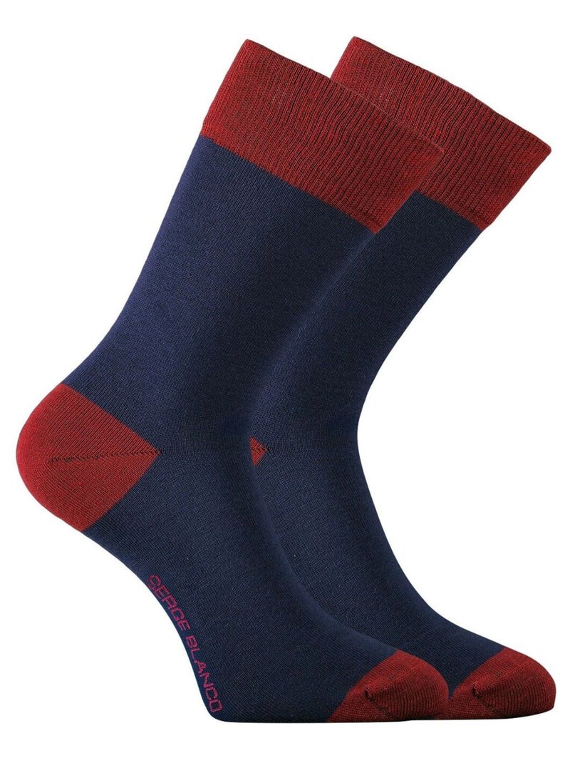 Lot de 9 paires de chaussettes de ville coton homme peigné doux serge blanco Jaune - Kiabi