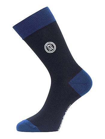 Lot de 9 paires de chaussettes de ville fantaisies en coton peigné serge blanco