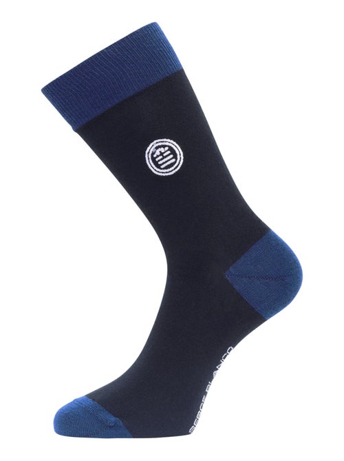 Lot de 9 paires de chaussettes de ville fantaisies en coton peigné serge blanco - Kiabi Lot de 9 paires de chaussettes de ville fantaisies en coton peigné serge blanco - Kiabi
