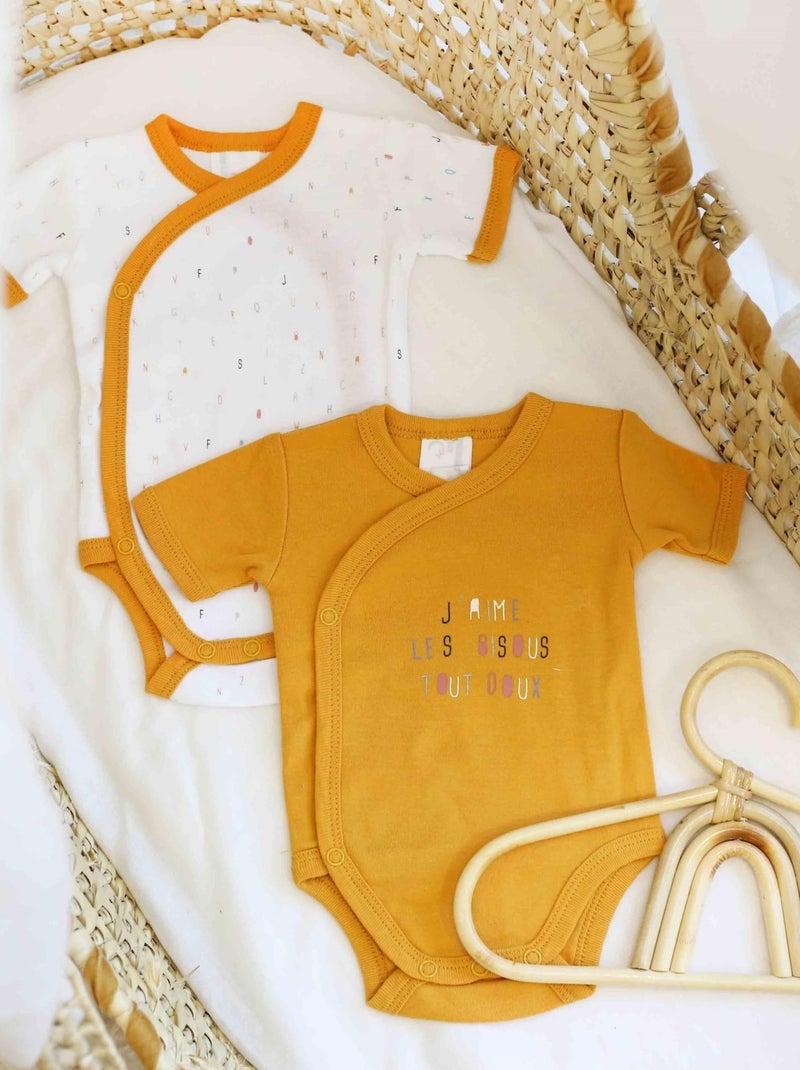 Lot de bodies Jaune - Kiabi
