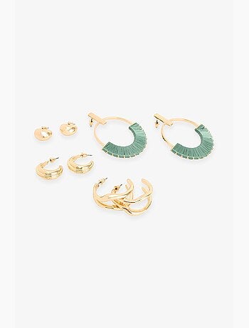 Lot de boucles d'oreilles perle penti