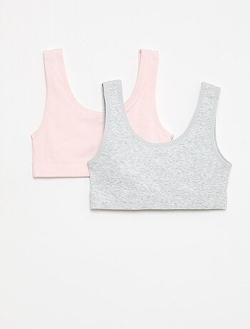 Lot de brassière en maille côtelée