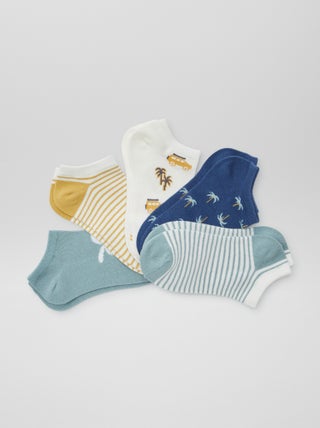 Lot de chaussettes invisibles imprimées