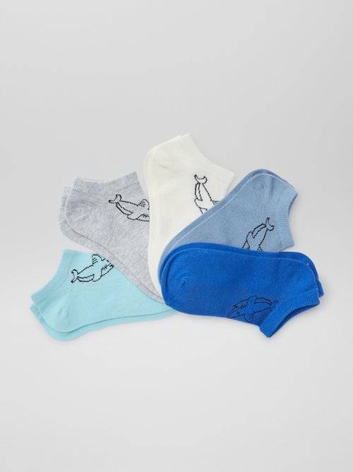 Lot de chaussettes invisibles imprimées - Kiabi