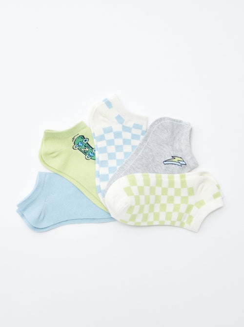 Lot de chaussettes invisibles imprimées - Kiabi