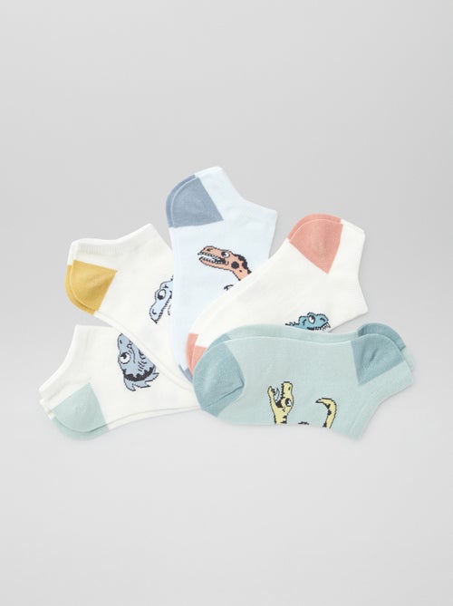 Lot de chaussettes invisibles imprimées - Kiabi