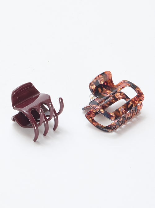 Lot de de 2 petites pinces à cheveux - Kiabi