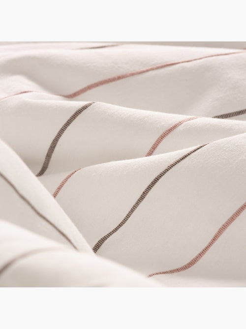 Lot de deux housses de coussin en coton à fils en relief, tissu texturé. - Kiabi