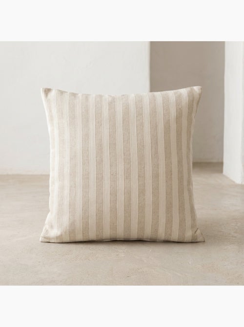 Lot de deux housses de coussin en coton à fils en relief, tissu texturé. - Kiabi Lot de deux housses de coussin en coton à fils en relief, tissu texturé. - Kiabi