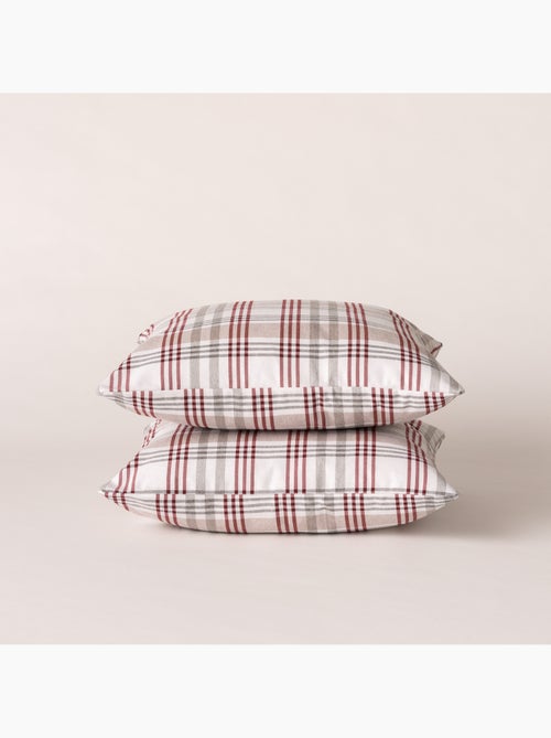 Lot de deux housses de coussin motif tartan, avec fermeture zippée - Gamusi. - Kiabi Lot de deux housses de coussin motif tartan, avec fermeture zippée - Gamusi. - Kiabi
