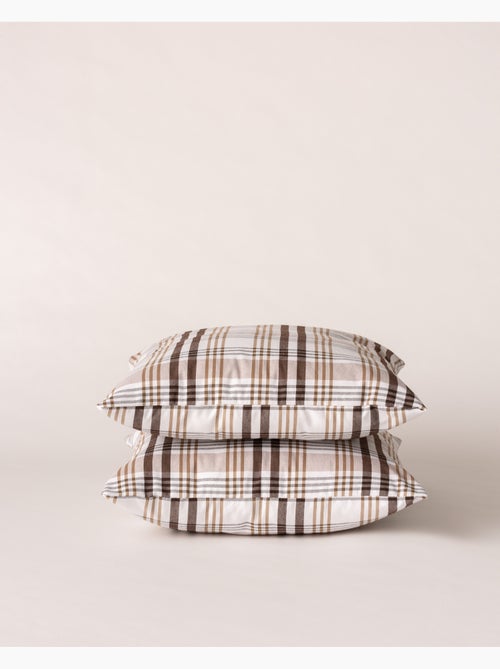 Lot de deux housses de coussin motif tartan, avec fermeture zippée - Gamusi. - Kiabi Lot de deux housses de coussin motif tartan, avec fermeture zippée - Gamusi. - Kiabi