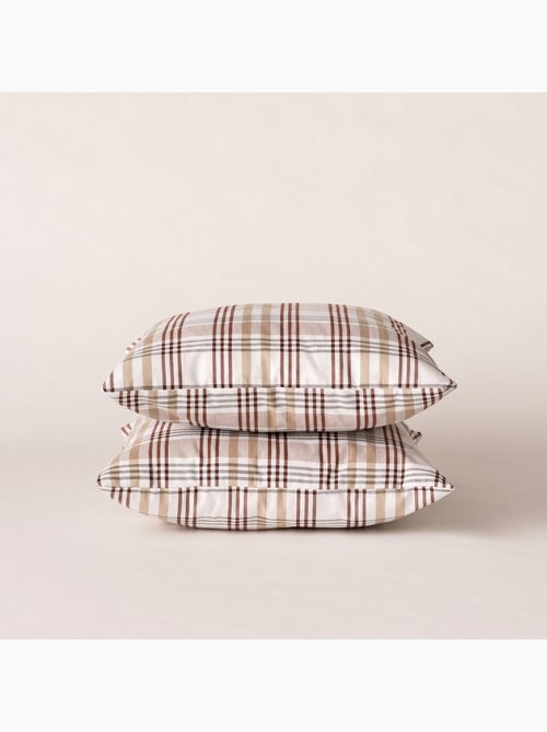 Lot de deux housses de coussin motif tartan, avec fermeture zippée - Gamusi. - Kiabi Lot de deux housses de coussin motif tartan, avec fermeture zippée - Gamusi. - Kiabi