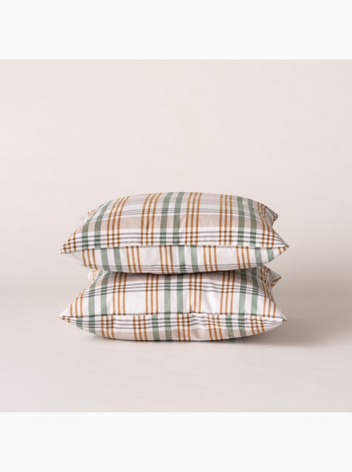 Lot de deux housses de coussin motif tartan, avec fermeture zippée - Gamusi. - Kiabi Lot de deux housses de coussin motif tartan, avec fermeture zippée - Gamusi. - Kiabi