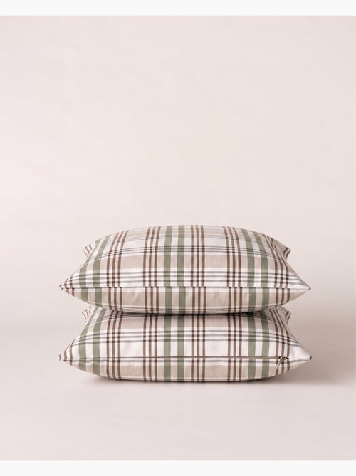 Lot de deux housses de coussin motif tartan, avec fermeture zippée - Gamusi. - Kiabi Lot de deux housses de coussin motif tartan, avec fermeture zippée - Gamusi. - Kiabi