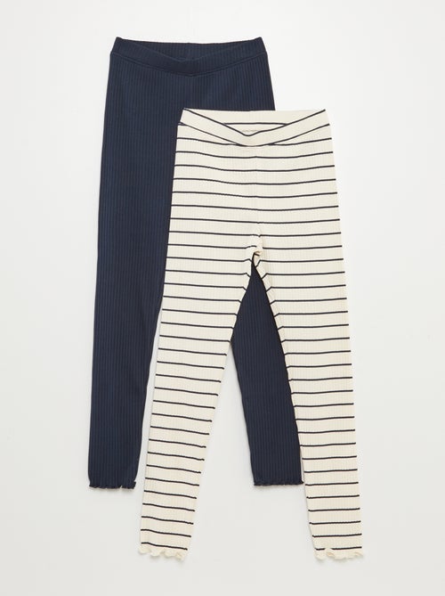 Lot de leggings côtelés - Kiabi