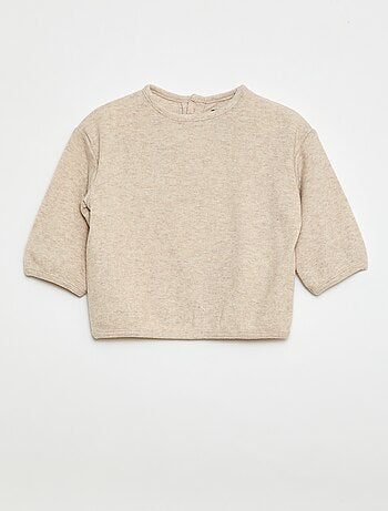 Lot de pull en maille doudou col boutonné