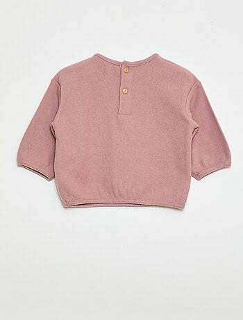 Lot de pull en maille doudou col boutonné