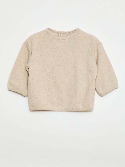 Lot de pull en maille doudou col boutonné - Kiabi