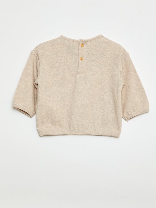 Lot de pull en maille doudou col boutonné - Kiabi