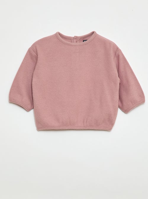 Lot de pull en maille doudou col boutonné - Kiabi