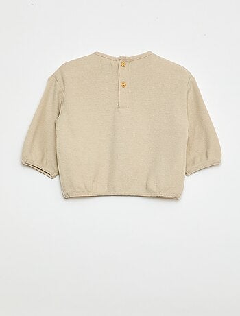 Lot de pull en maille doudou col boutonné