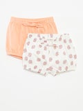 Lot de shorts avec nœuds - 2 pièces ORANGE - Kiabi