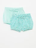 Lot de shorts avec nœuds - 2 pièces VERT - Kiabi