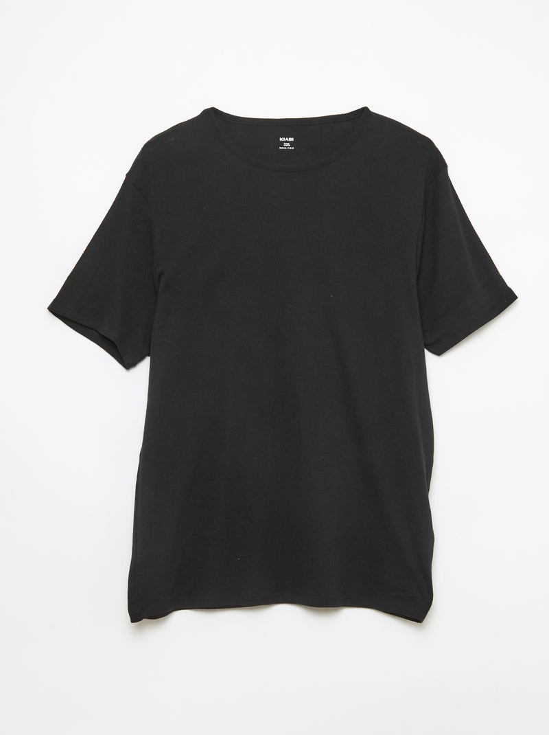 Lot de t-shirt en maille jersey - 2 pièces Noir - Kiabi