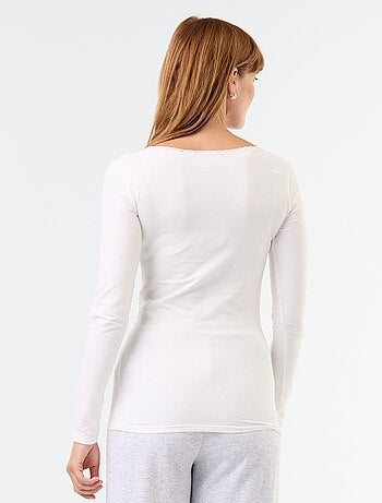 Lot de t-shirts de nuit avec encolure en ronde avec dentelle