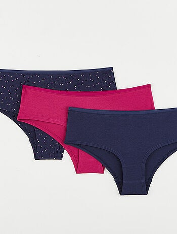 Lot shorty x3 coton bio geraldine - rougegorge lingerie