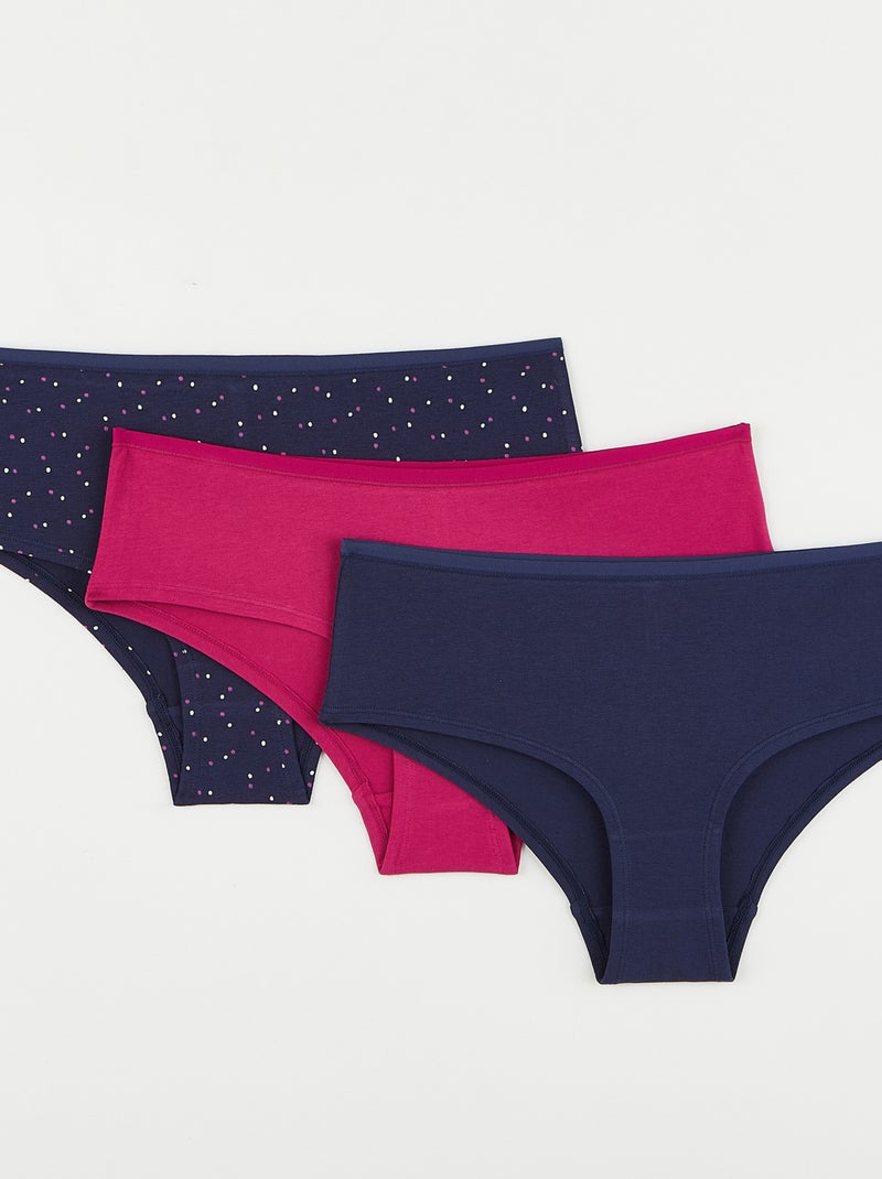 Lot shorty x3 coton bio geraldine - rougegorge lingerie Multicolore - Kiabi