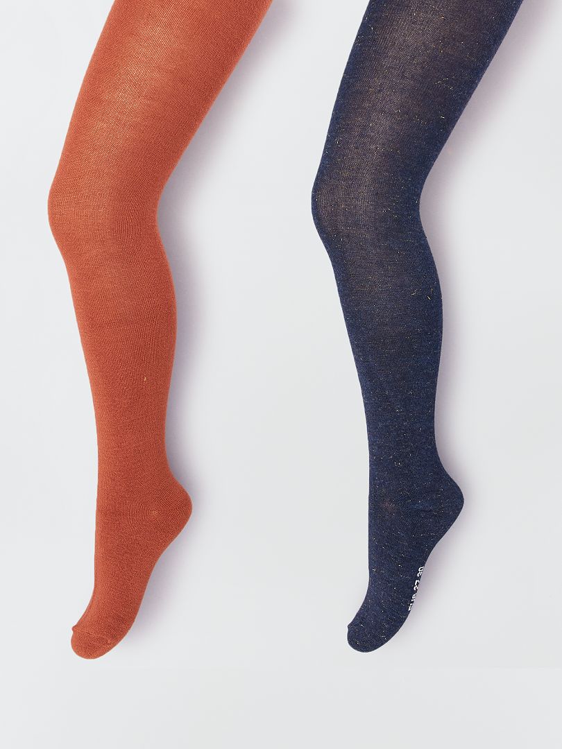 Lot De 2 Collants DIM Douceur 15 Deniers - Taille 2 - Marine - Neuf Sous Blister