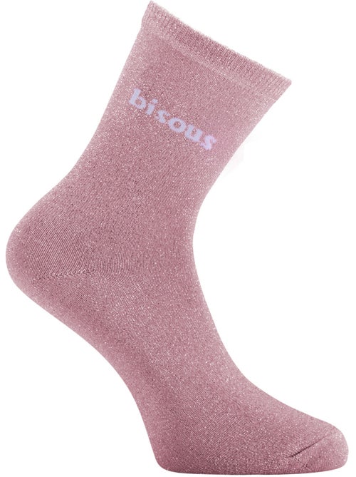 Lots de 6 paires de chaussettes femme à paillettes soft pépite twinday - Kiabi